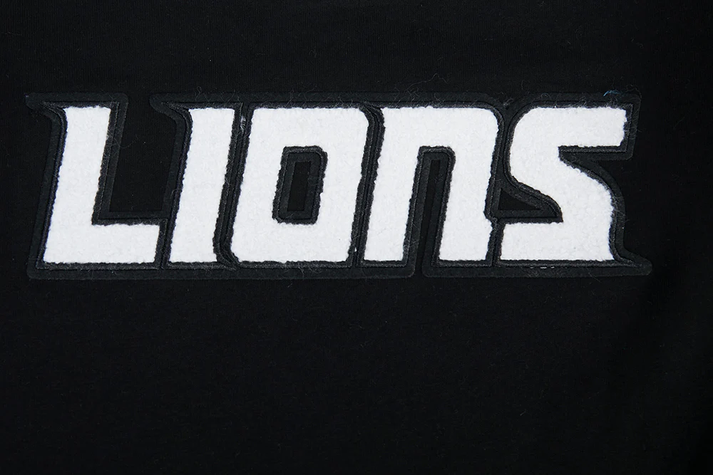 NFL DETROIT LIONS CLASSIC CHENILLE LITTLE BOY'S SS TEE (BLACK) - Image 7