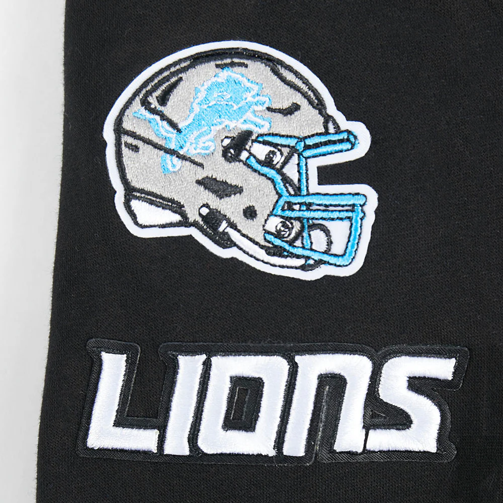 NFL DETROIT LIONS CLASSIC LITTLE GIRLS FLEECE FULL ZIP HOODIE (BLACK) - Image 8