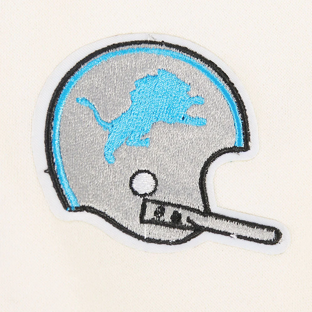 NFL DETROIT LIONS RETRO CLASSIC LITTLE GIRL'S RIB FLC PO HOODIE (EGGSHELL/ BLACK) - Image 7