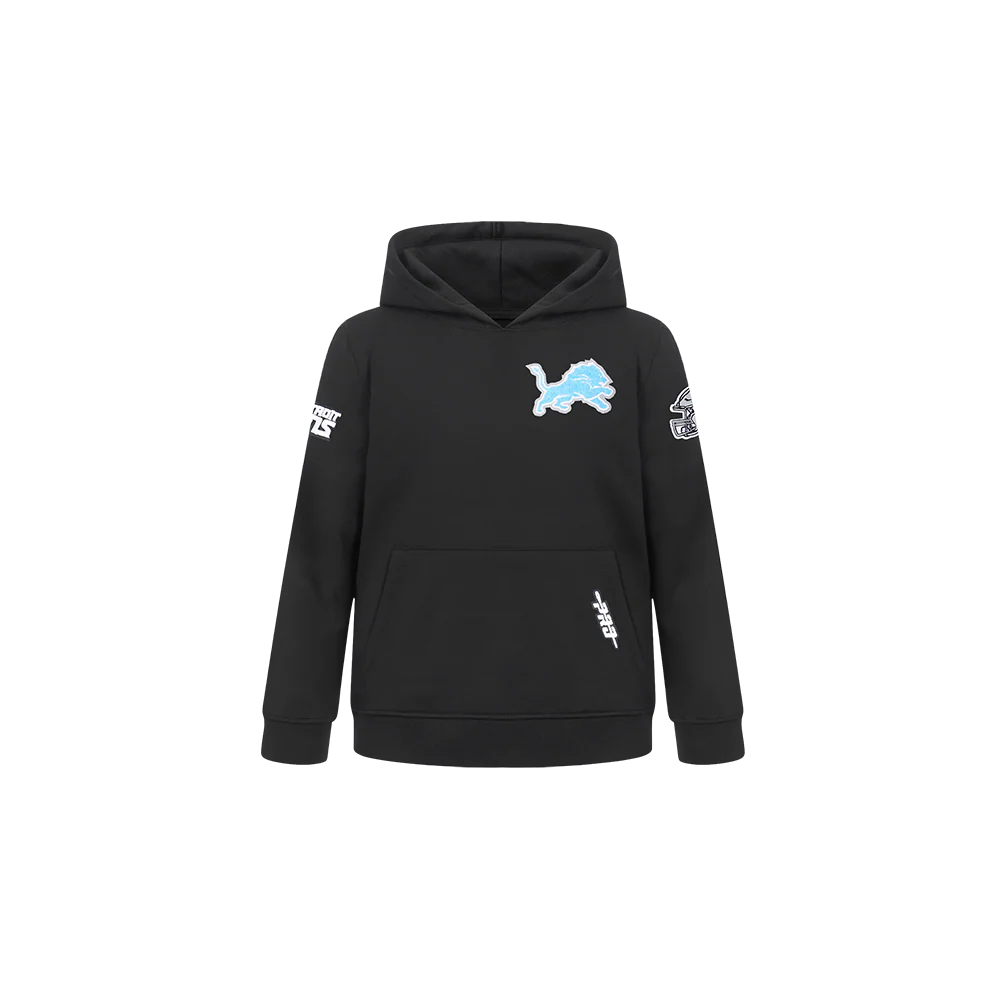 NFL DETROIT LIONS CLASSIC TODDLER BOYS FLEECE PULLOVER HOODIE (BLACK)