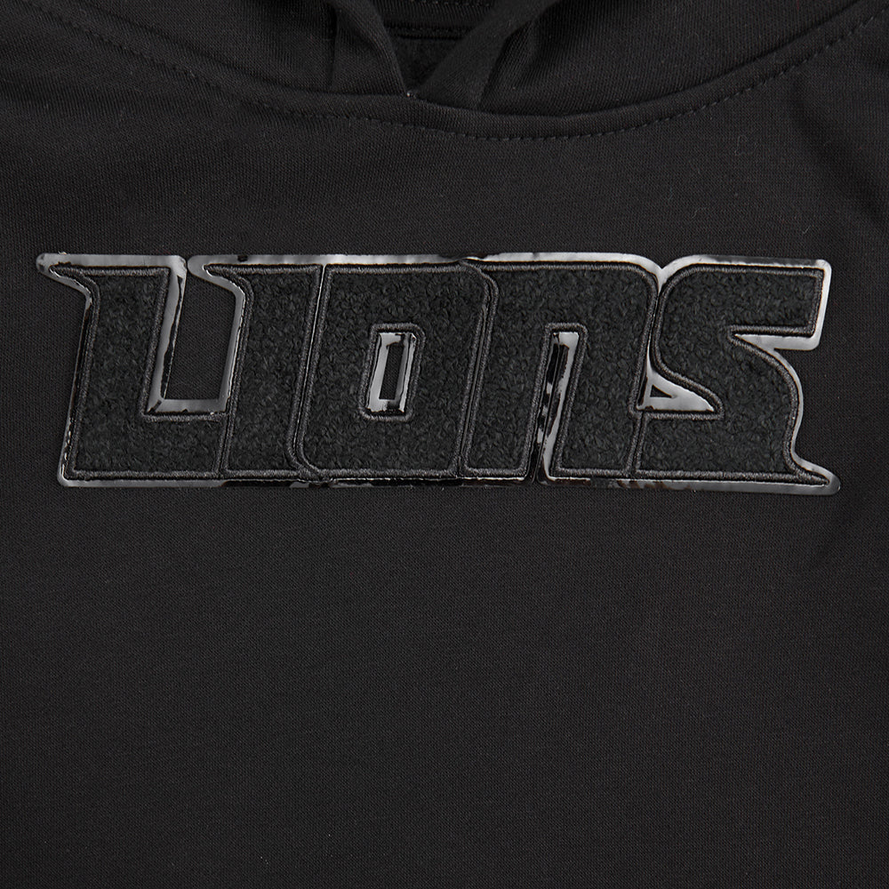 NFL DETROIT LIONS TRIPLE BLACK TODDLER BOYS FLEECE PULLOVER HOODIE (BLACK) - Image 8