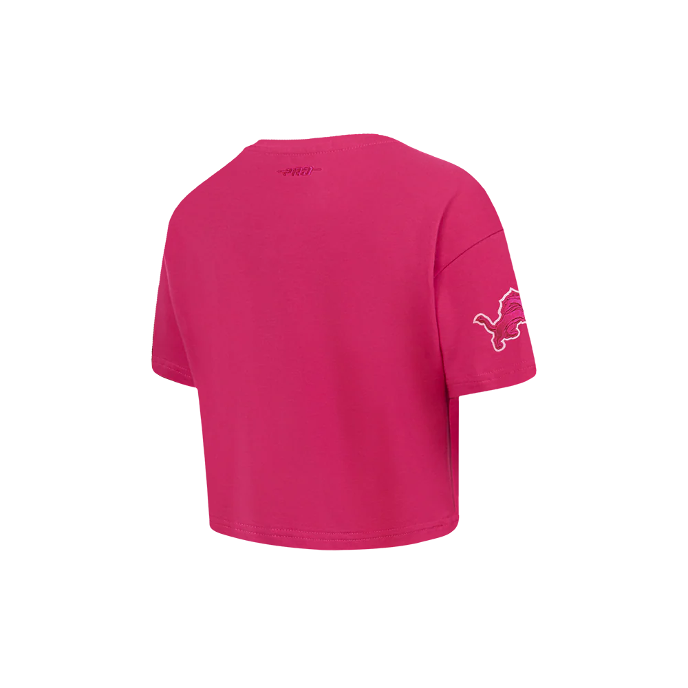 NFL DETROIT LIONS TRIPLE PINK TODDLER GIRLS SHORT SLEEVE BOXY TEE (BEETROOT PURPLE) - Image 4