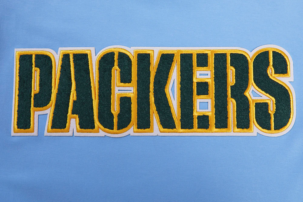 NFL GREEN BAY PACKERS CLASSIC CHENILLE SINGLE JERSEY TEE (UNIVERSITY BLUE) - Image 5