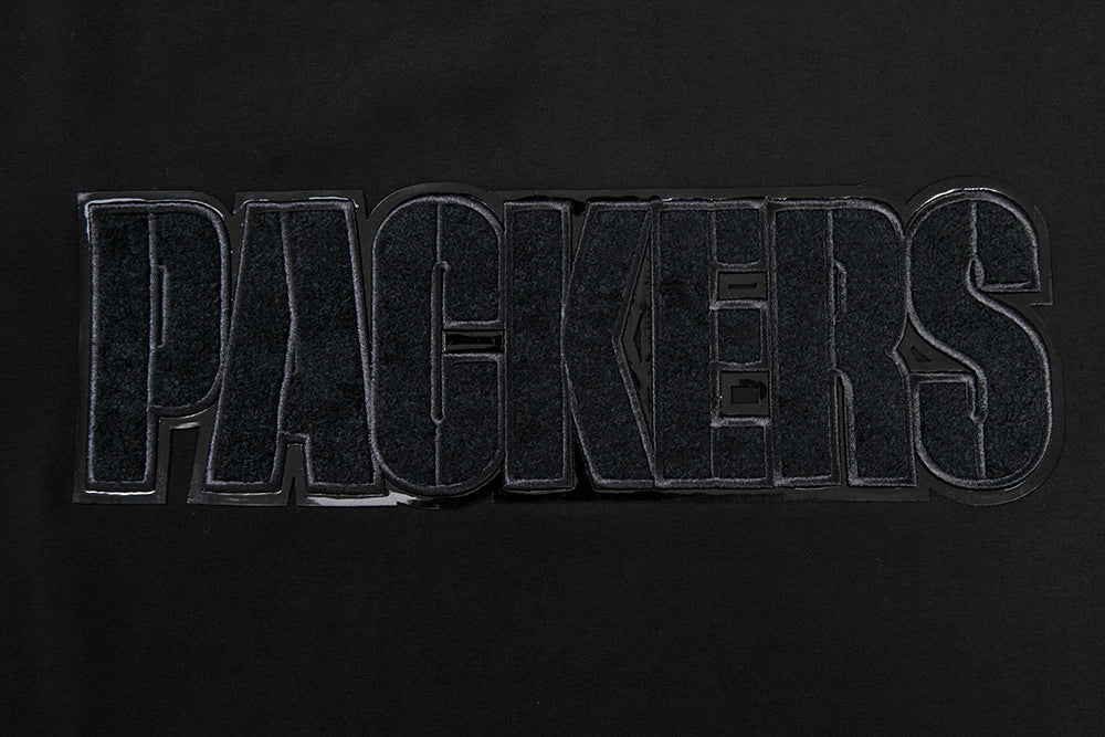 NFL GREEN BAY PACKERS TRIPLE BLACK MEN'S TEE (TRIPLE BLACK) - Image 5