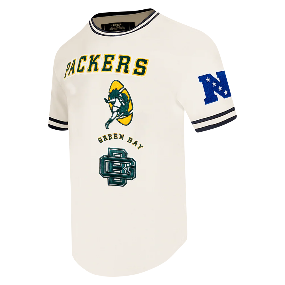 NFL GREEN BAY PACKERS RETRO CLASSIC MEN'S TEE (EGGSHELL/ BLACK) - Image 3