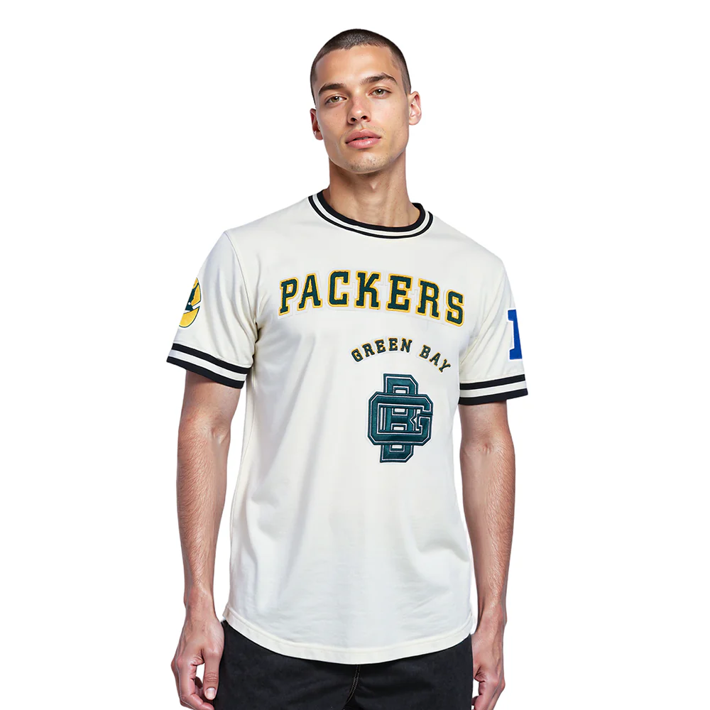 NFL GREEN BAY PACKERS RETRO CLASSIC MEN'S TEE (EGGSHELL/ BLACK) - Image 8