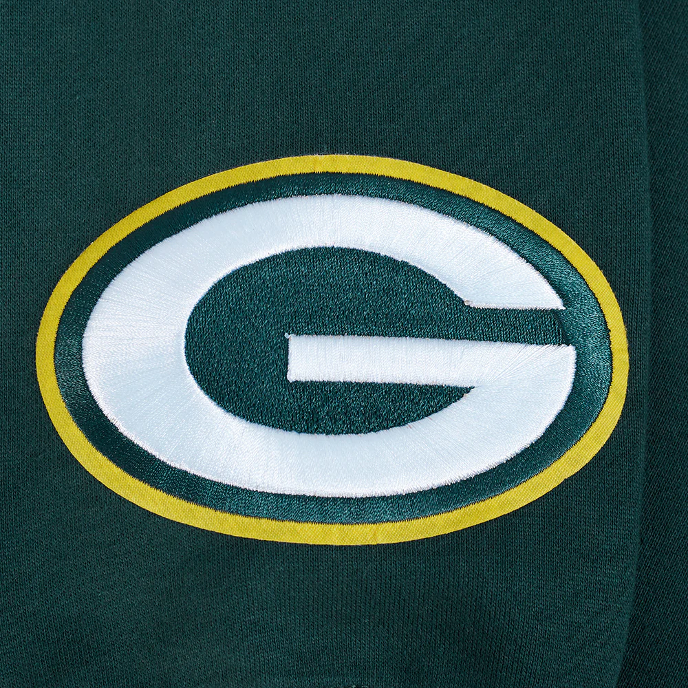 NFL GREEN BAY PACKERS WINGSPAN MEN'S DROP SHOULDER FLEECE PULLOVER HOODIE (FOREST GREEN) - Image 8