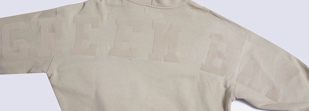 NFL GREEN BAY PACKERS WINGSPAN MEN'S DROP SHOULDER PO HOODIE (TAUPE) - Image 7