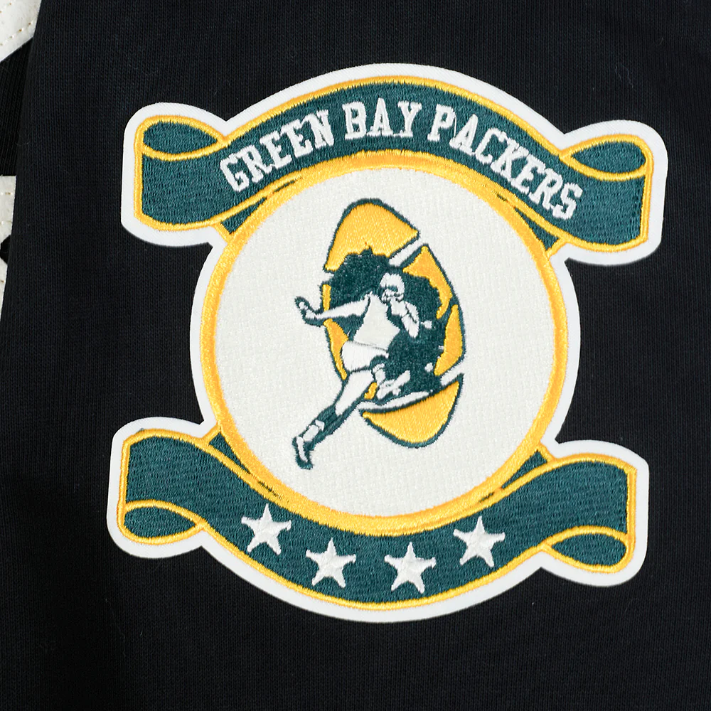 NFL GREEN BAY PACKERS MODERN ORIGINALS MEN'S FLC PO HOODIE (BLACK) - Image 11