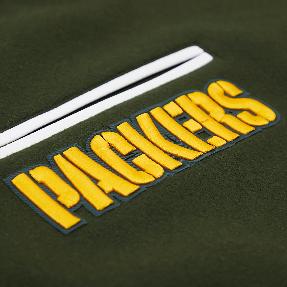 NFL GREEN BAY PACKERS CLASSIC MEN'S VARSITY JACKET (GRAY/WHITE) - Image 5