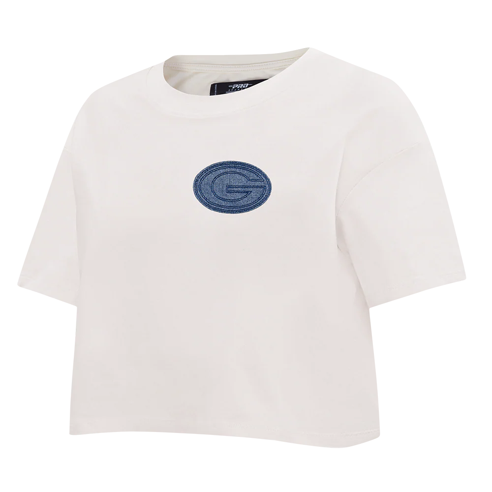 NFL GREEN BAY PACKERS VARSITY BLUES WOMEN'S SJ BOXY TEE (LINEN) - Image 3