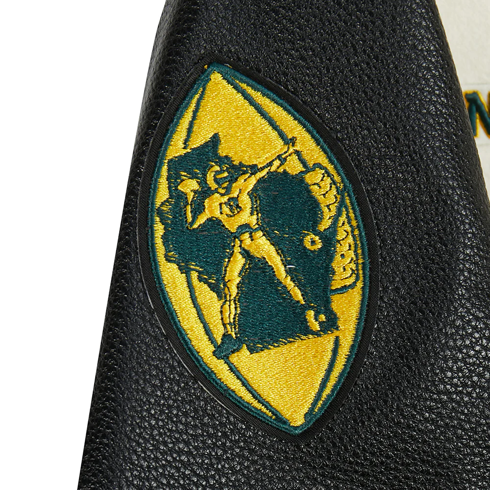 NFL GREEN BAY PACKERS RETRO CLASSIC BIG BOY'S RIB WOOL VARSITY JACKET (EGGSHELL/ BLACK) - Image 8