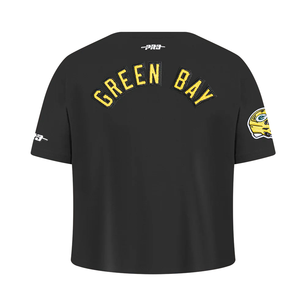 NFL GREEN BAY PACKERS CLASSIC BIG GIRLS SHORT SLEEVE BOXY TEE (BLACK) - Image 3