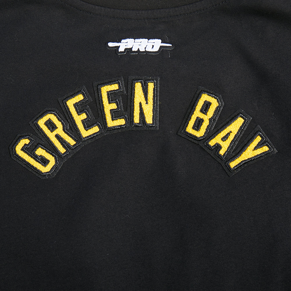 NFL GREEN BAY PACKERS CLASSIC BIG GIRLS SHORT SLEEVE BOXY TEE (BLACK) - Image 5