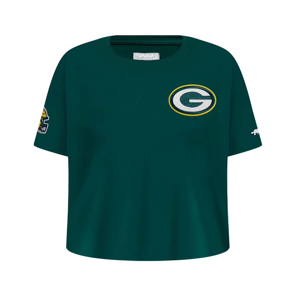 NFL GREEN BAY PACKERS CLASSIC BIG GIRL'S SS BOXY TEE (FOREST GREEN)