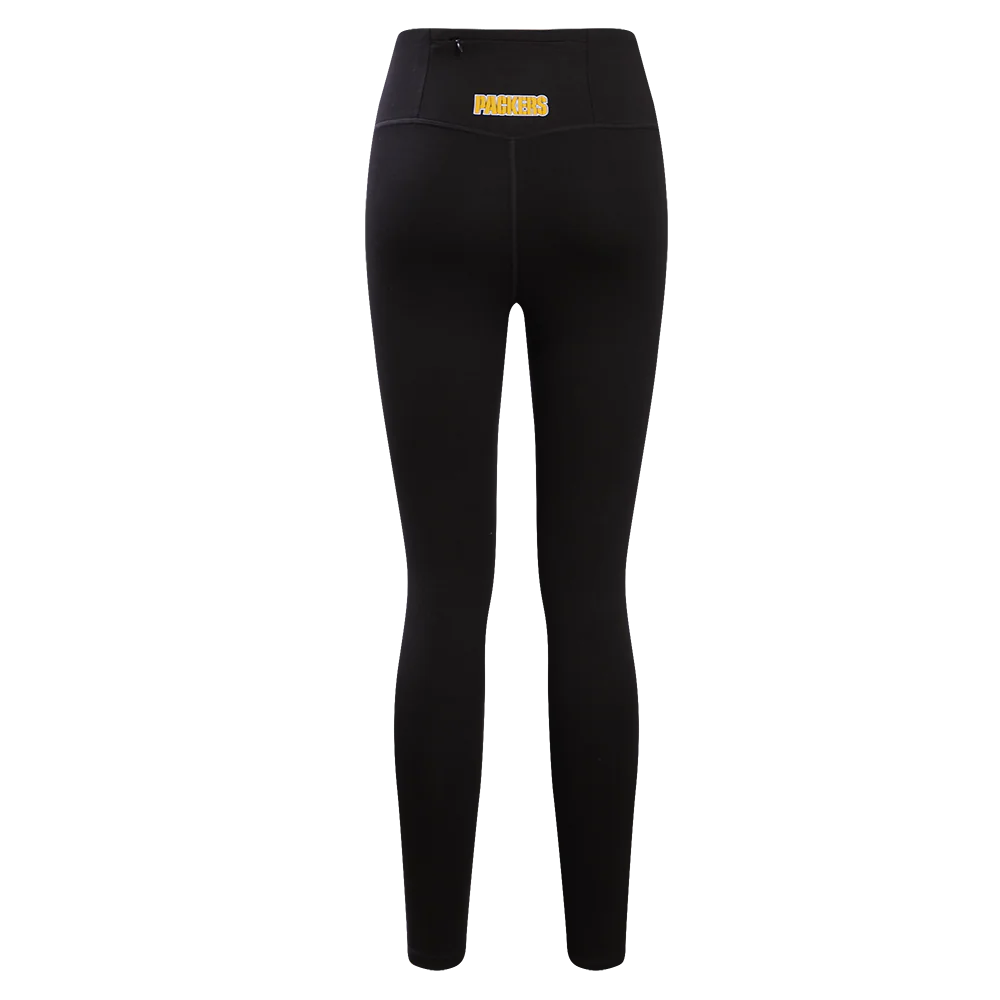 NFL GREEN BAY PACKERS CLASSIC WOMEN'S JERSEY LEGGING (BLACK) - Image 4