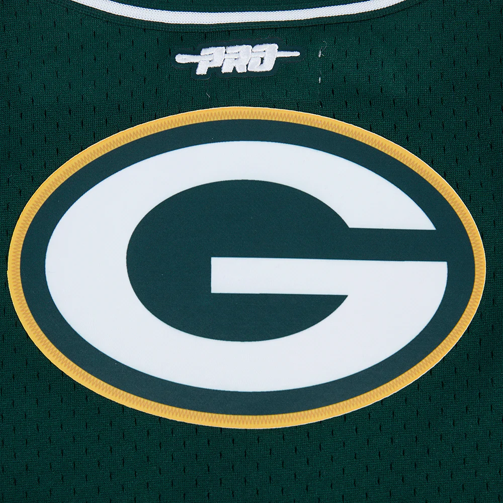 NFL GREEN BAY PACKERS CLASSIC LITTLE BOY'S MESH BUTTON DOWN SHIRT (FOREST GREEN) - Image 5