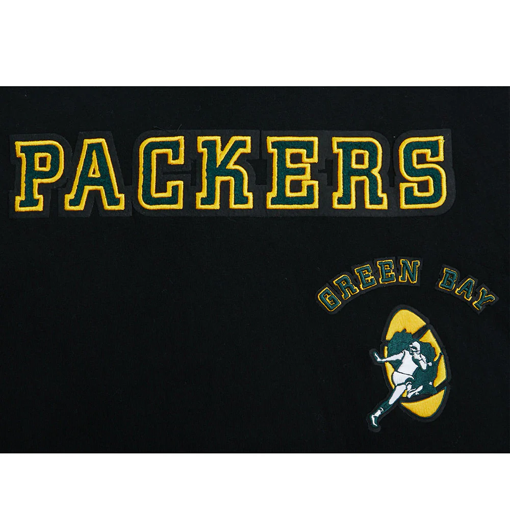 NFL GREEN BAY PACKERS RETRO CLASSIC LITTLE BOYS SHORT SLEEVE TAPING TEE (BLACK) - Image 7