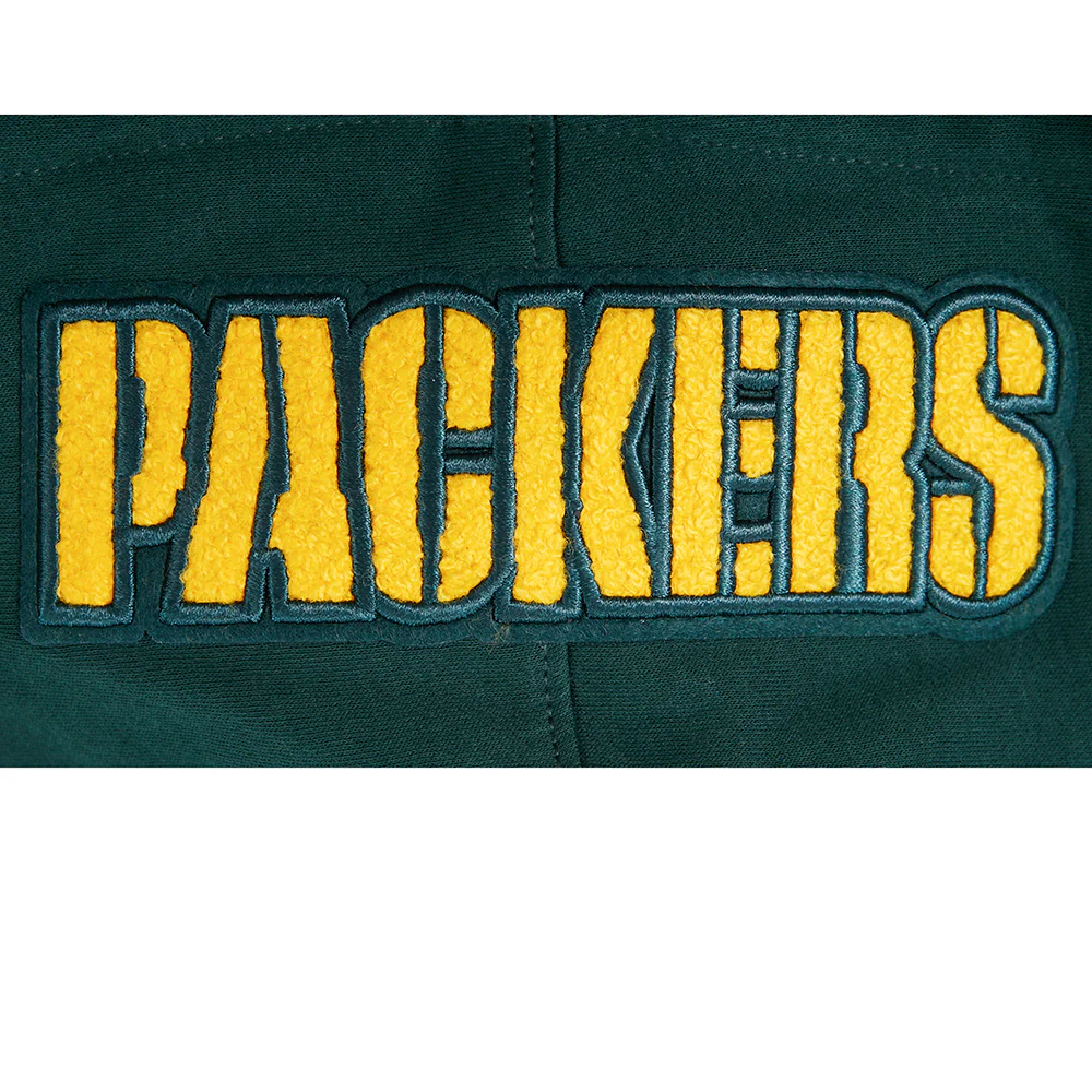 NFL GREEN BAY PACKERS CLASSIC LITTLE BOY'S FLC FZ HOODIE (FOREST GREEN) - Image 6