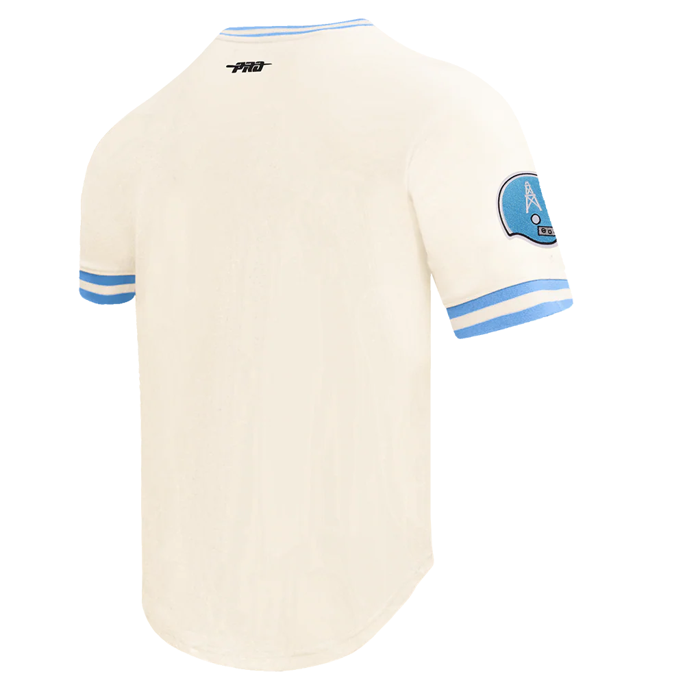 NFL HOUSTON OILERS RETRO CLASSIC MEN'S TEE (EGGSHELL/ UNIVERSITY BLUE) - Image 4