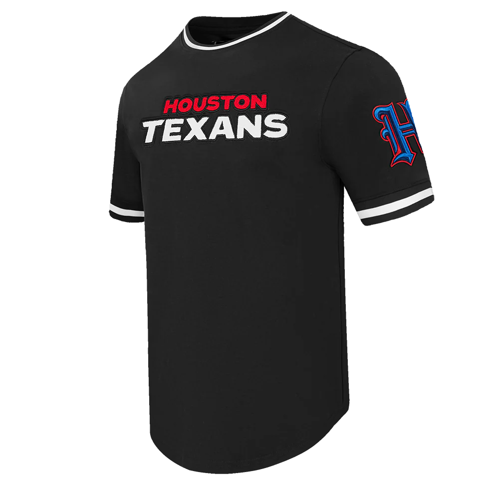 NFL HOUSTON TEXANS CLASSIC CHENILLE MEN'S TEE (BLACK) - Image 4