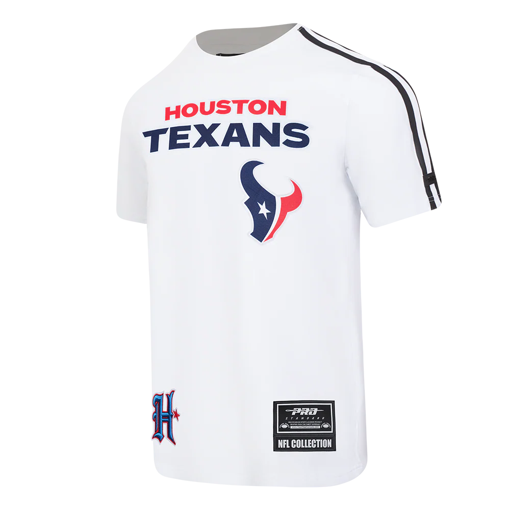 NFL HOUSTON TEXANS CLASSIC MESH MEN'S SJ STRIPED TEE (WHITE/BLACK) - Image 5