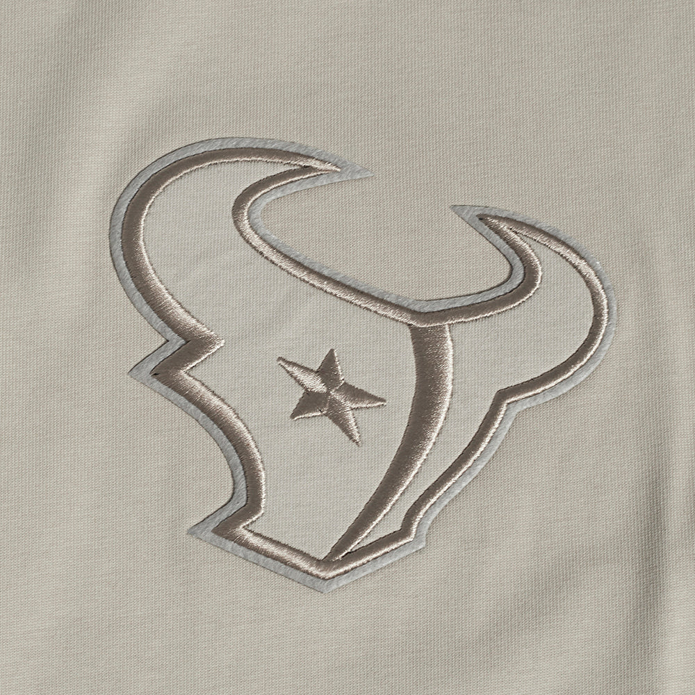 NFL HOUSTON TEXANS NEUTRAL MEN'S COTTON JERSEY DROP SHOULDER TEE (TAUPE) - Image 5