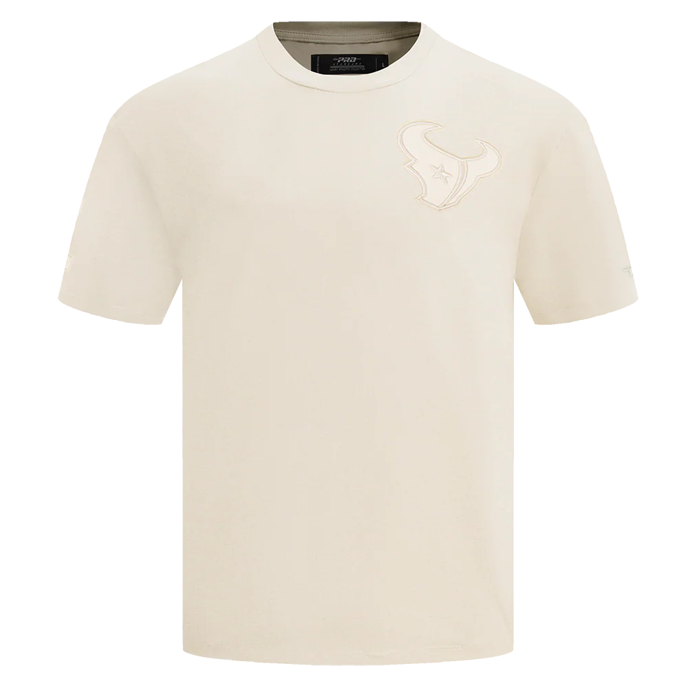 NFL HOUSTON TEXANS NEUTRAL MEN'S DROP SHOULDER TEE (EGGSHELL)