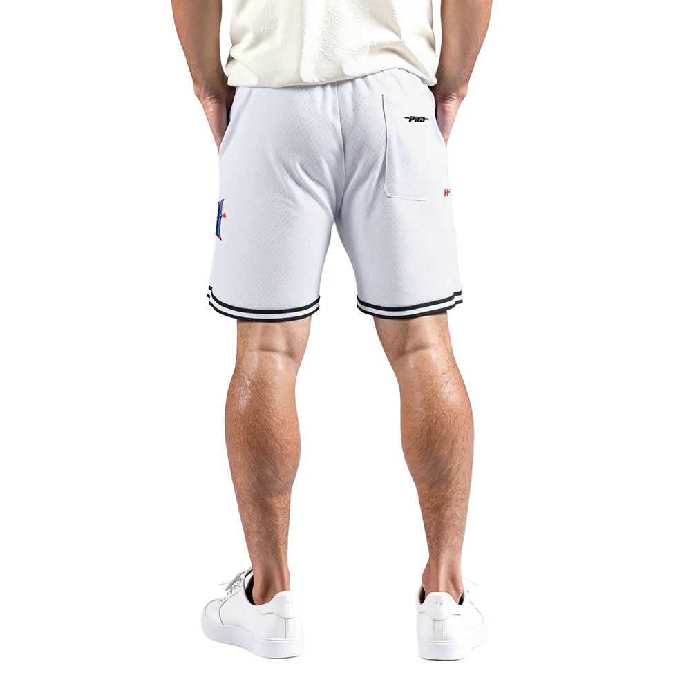 NFL HOUSTON TEXANS CLASSIC MESH MEN'S TAPING SHORT (WHITE/BLACK/WHITE) - Image 2