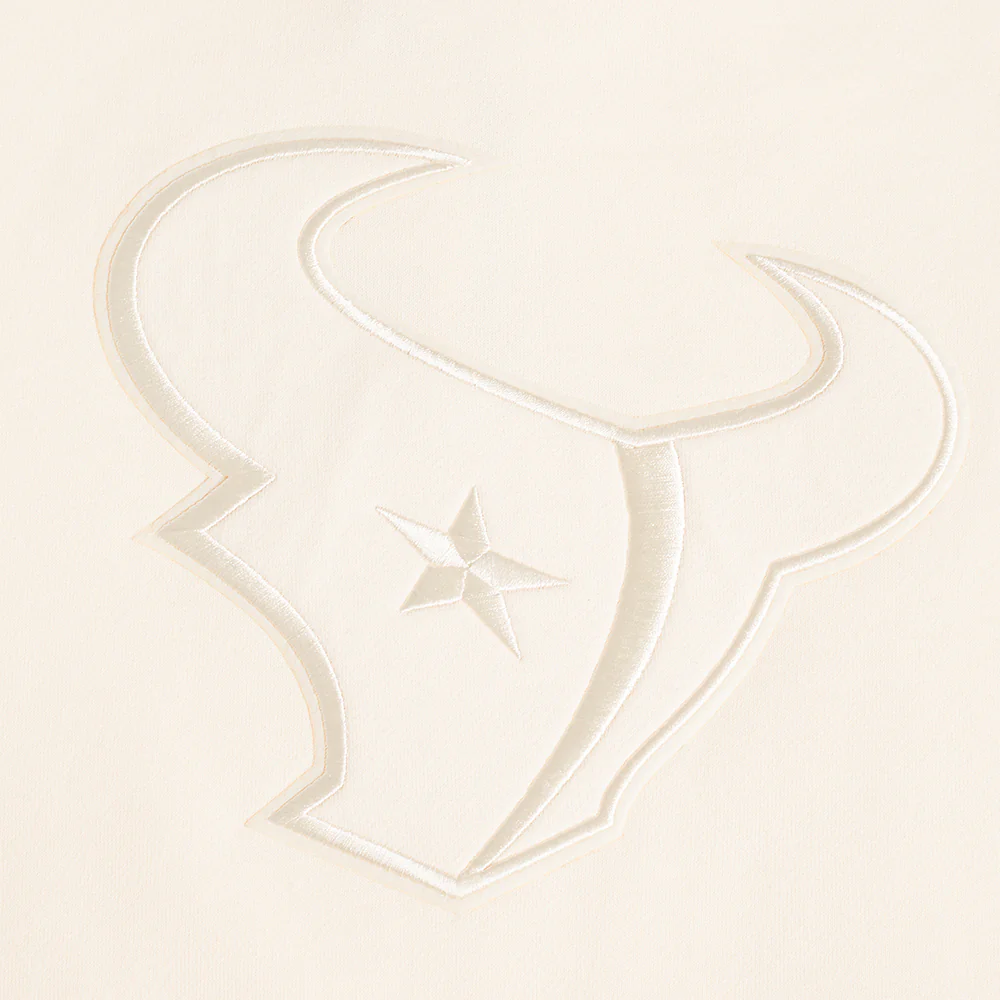 NFL HOUSTON TEXANS NEUTRAL MEN'S DROP SHOULDER FLEECE CREWNECK (EGGSHELL) - Image 5
