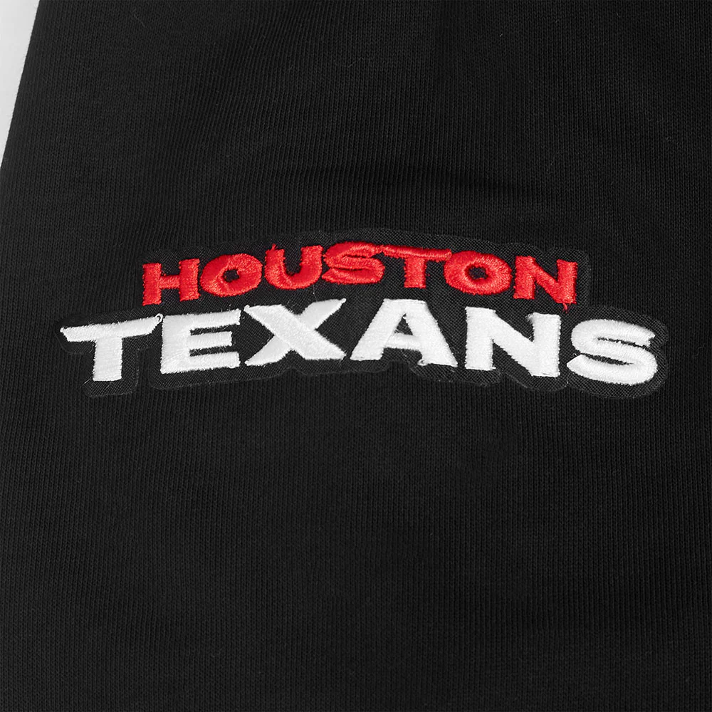 NFL HOUSTON TEXANS SCRIPT TAIL MEN'S RIB FLC PO HOODIE (BLACK) - Image 6