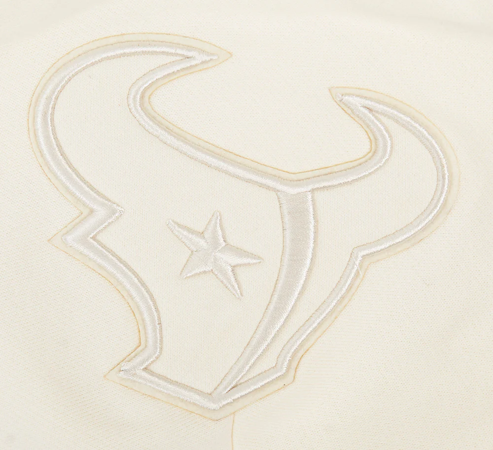 NFL HOUSTON TEXANS NEUTRAL MEN'S DROP SHOULDER PULLOVER HOODIE (EGGSHELL) - Image 8