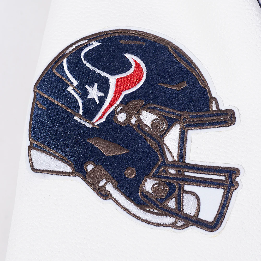 NFL HOUSTON TEXANS SCRIPT TAIL MEN'S RIB WOOL VARSITY (MIDNIGHT NAVY/RED/MIDNIGHT NAVY) - Image 7