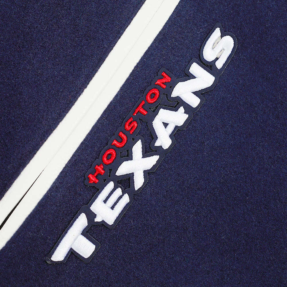 NFL HOUSTON TEXANS MASHUP MEN'S RIB WOOL VARSITY JACKET (MIDNIGHT NAVY/RED/MIDNIGHT NAVY) - Image 7