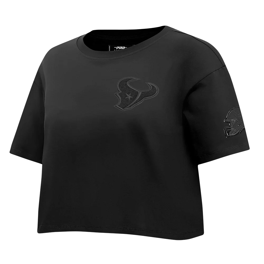 NFL HOUSTON TEXANS TRIPLE BLACK SINGLE JERSEY BOXY TEE (TRIPLE BLACK) - Image 2