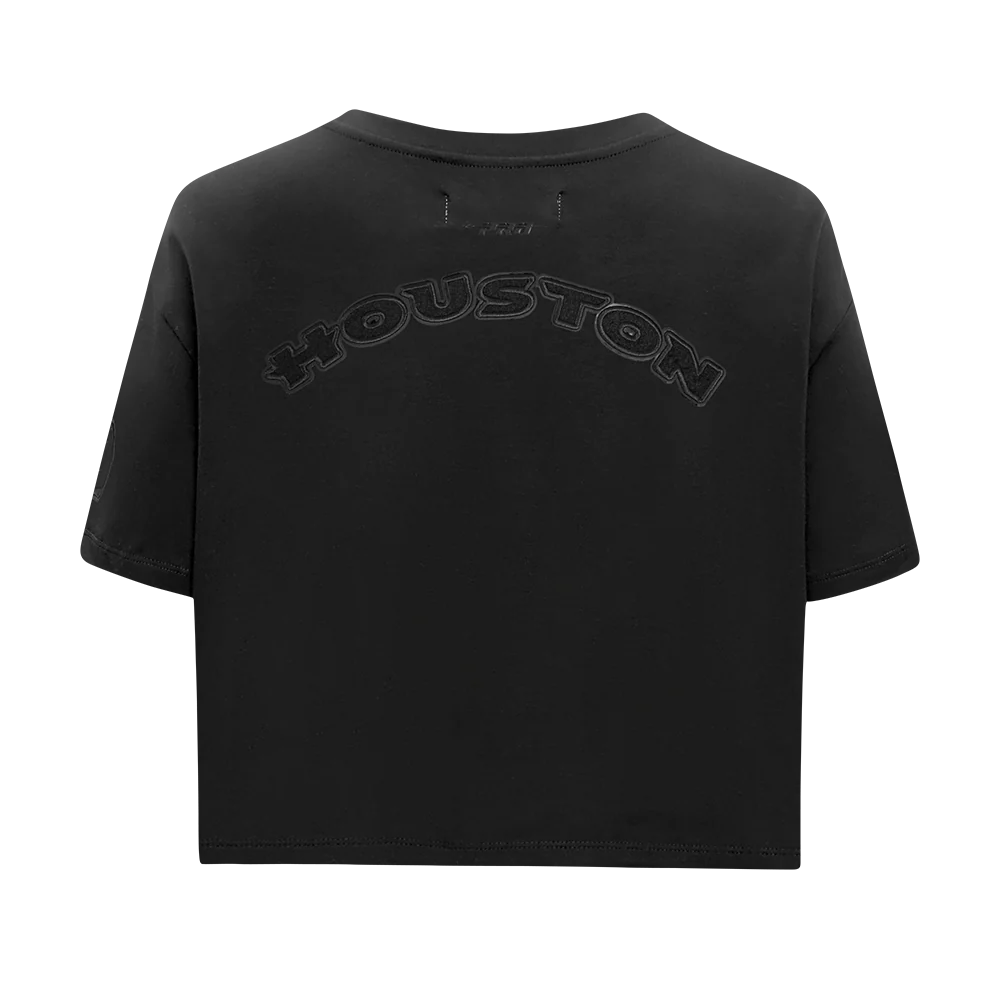 NFL HOUSTON TEXANS TRIPLE BLACK SINGLE JERSEY BOXY TEE (TRIPLE BLACK) - Image 3