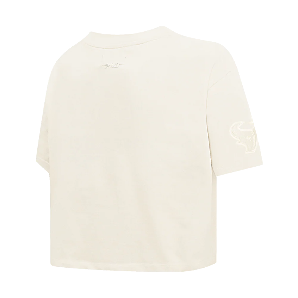 NFL HOUSTON TEXANS NEUTRAL WOMEN'S BOXY TEE (EGGSHELL) - Image 4
