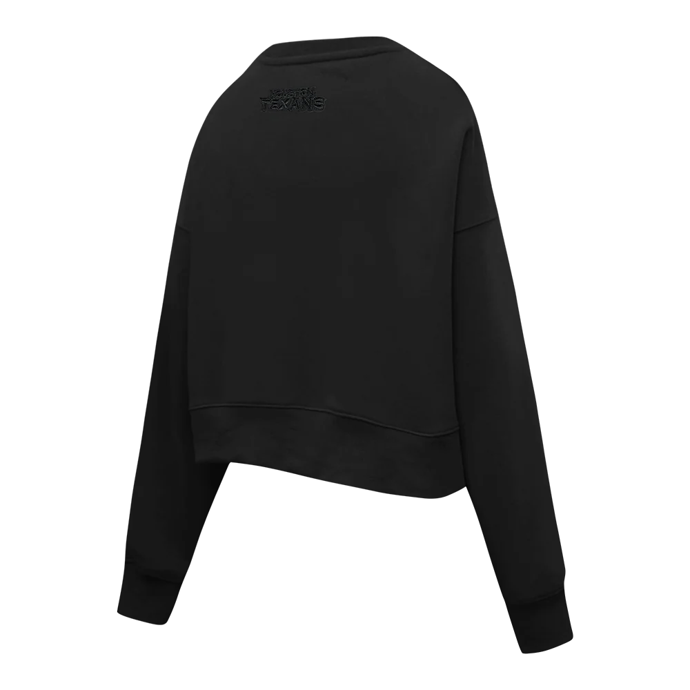NFL HOUSTON TEXANS TRIPLE BLACK WOMEN'S FLC CREWNECK (TRIPLE BLACK WOMEN'S) - Image 6