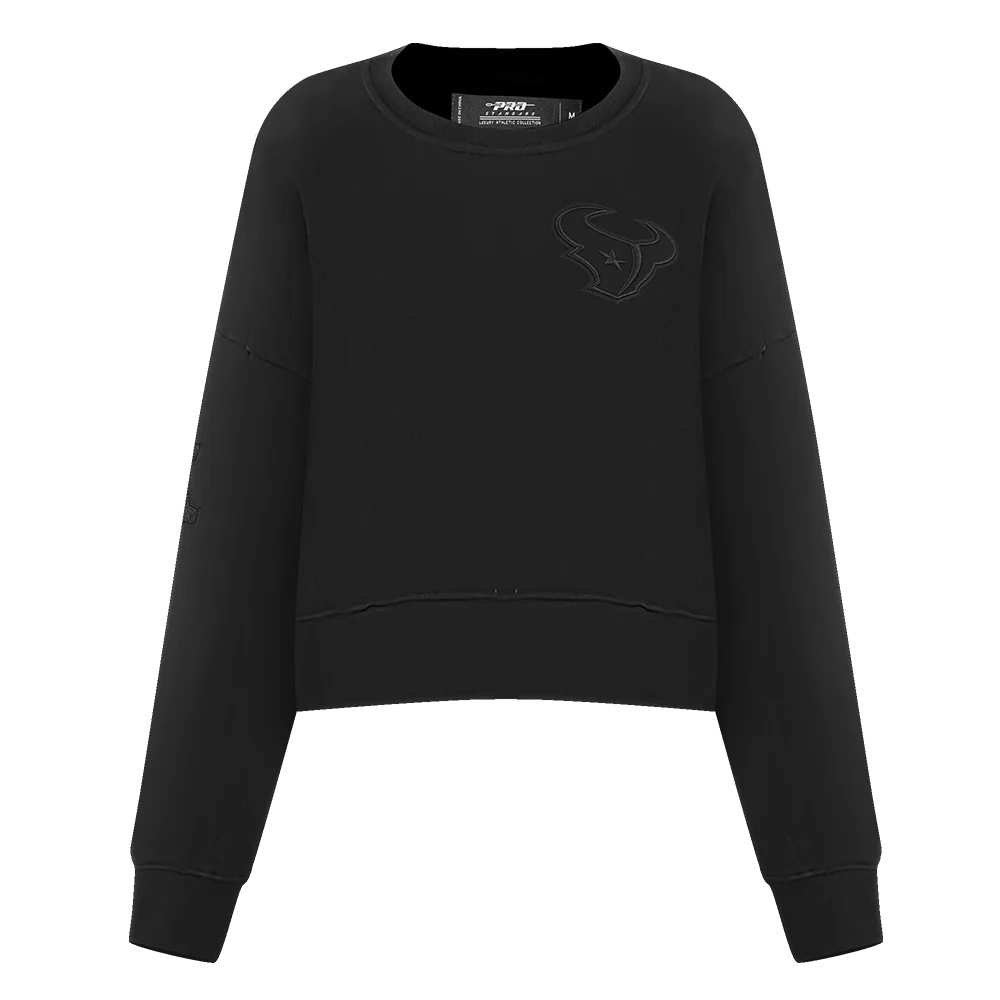 NFL HOUSTON TEXANS NEUTRAL WOMEN'S CREWNECK (BLACK)