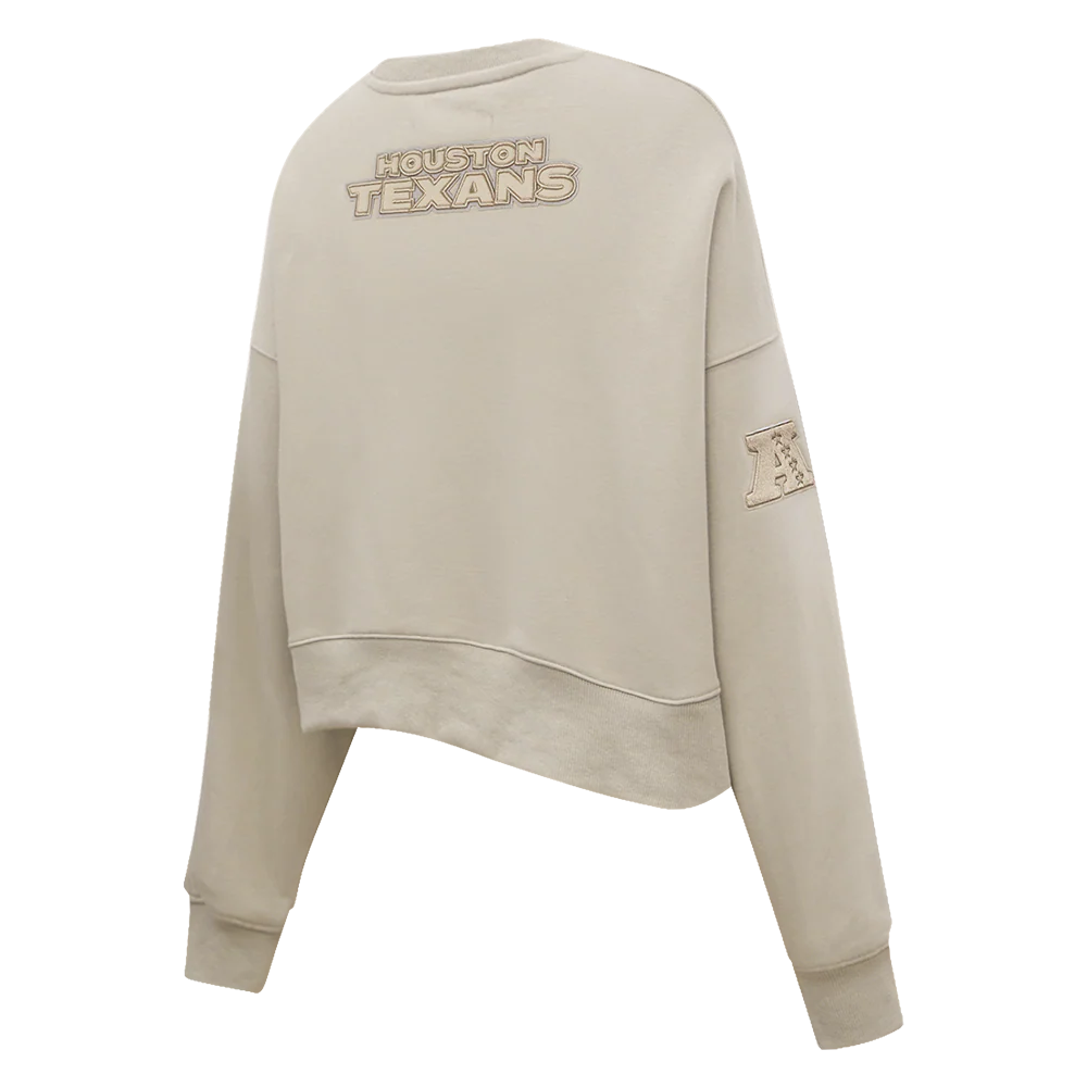 NFL HOUSTON TEXANS NEUTRAL WOMEN'S CREWNECK (EGGSHELL) - Image 16