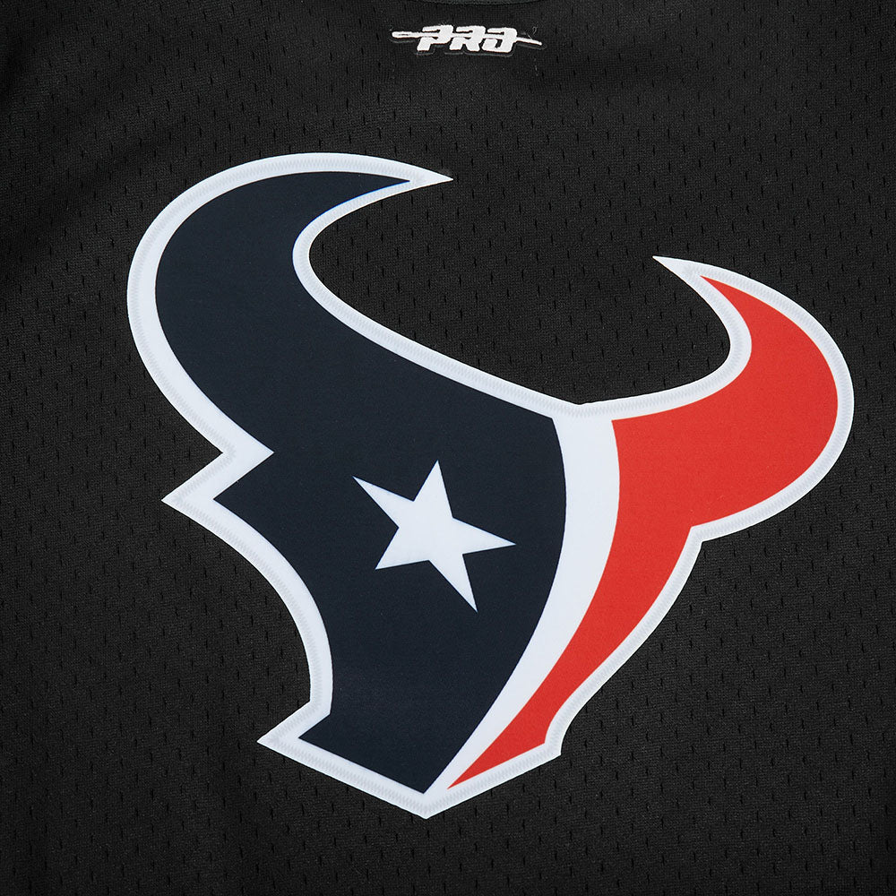 NFL HOUSTON TEXANS CLASSIC LITTLE BOY'S MESH BUTTON DOWN SHIRT (BLACK) - Image 8