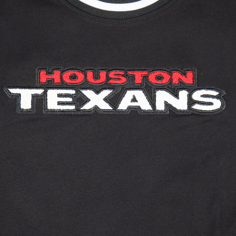 NFL HOUSTON TEXANS CLASSIC LITTLE BOYS SHORT SLEEVE STRIPED RIB TEE (BLACK) - Image 7