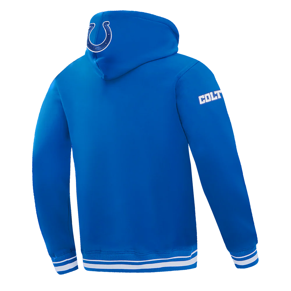 NFL INDIANAPOLIS COLTS SCRIPT TAIL MEN'S RIB FLC PO HOODIE (ROYAL BLUE) - Image 14