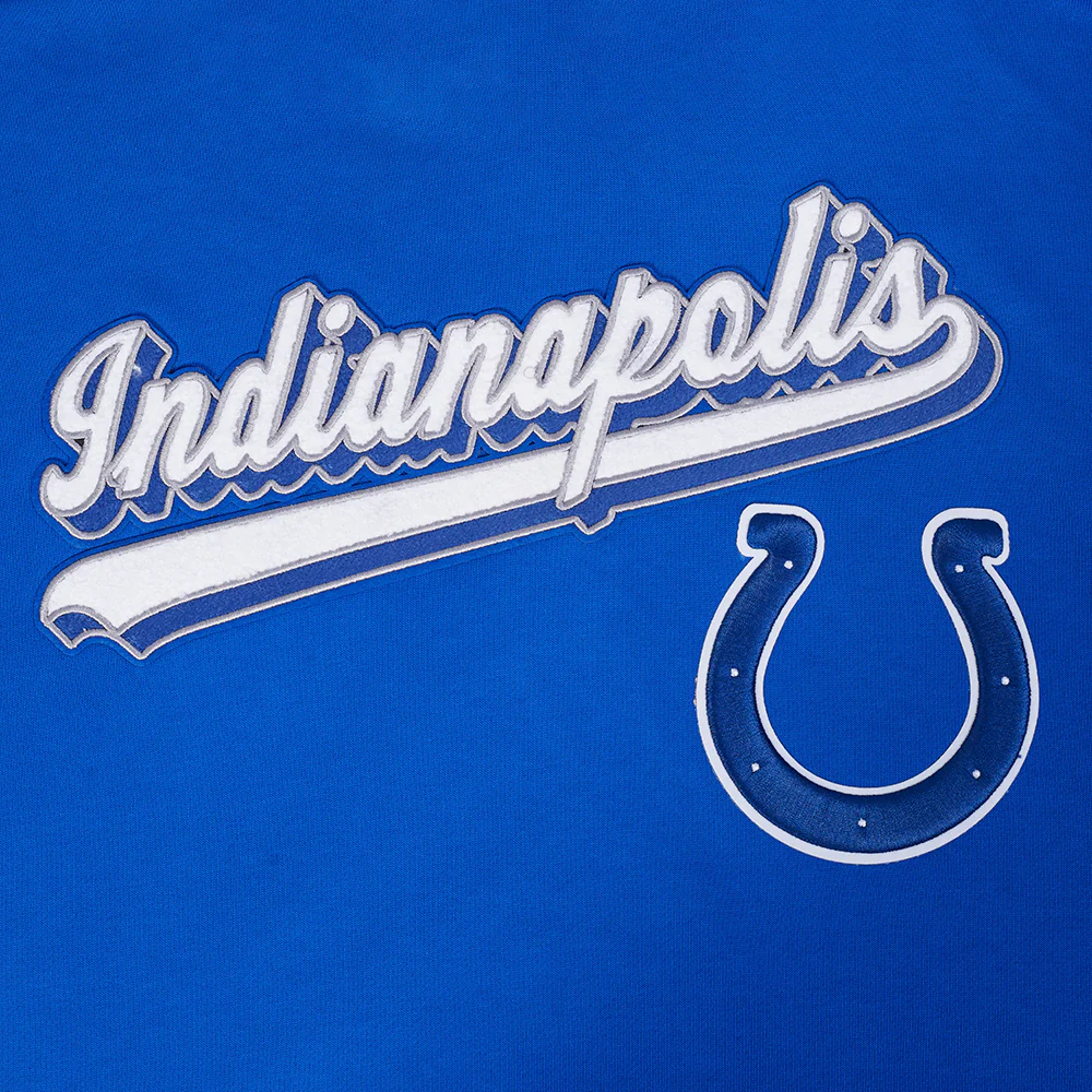 NFL INDIANAPOLIS COLTS SCRIPT TAIL MEN'S RIB FLC PO HOODIE (ROYAL BLUE) - Image 16