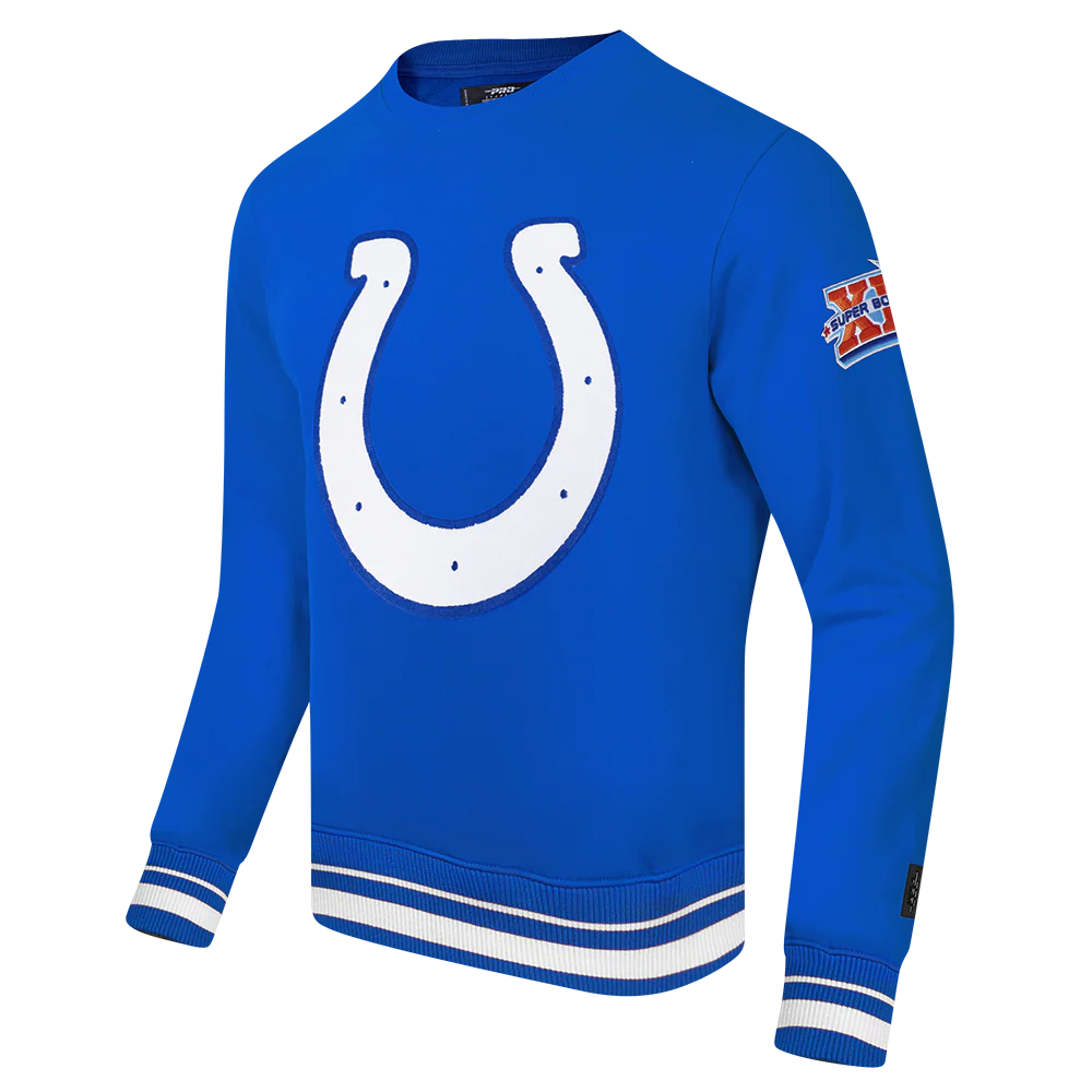 NFL INDIANAPOLIS COLTS MASHUP MEN'S RIB CREWNECK (ROYAL BLUE) - Image 4