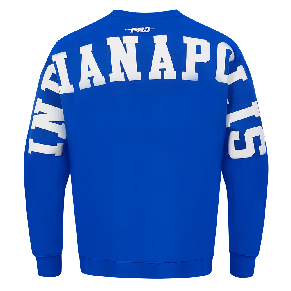 NFL INDIANAPOLIS COLTS WINGSPAN MEN'S DROP SHOULDER FLC CREWNECK (ROYAL BLUE)