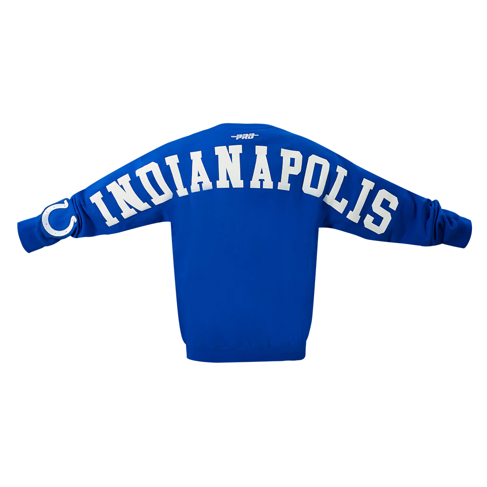 NFL INDIANAPOLIS COLTS WINGSPAN MEN'S DROP SHOULDER FLC CREWNECK (ROYAL BLUE) - Image 5
