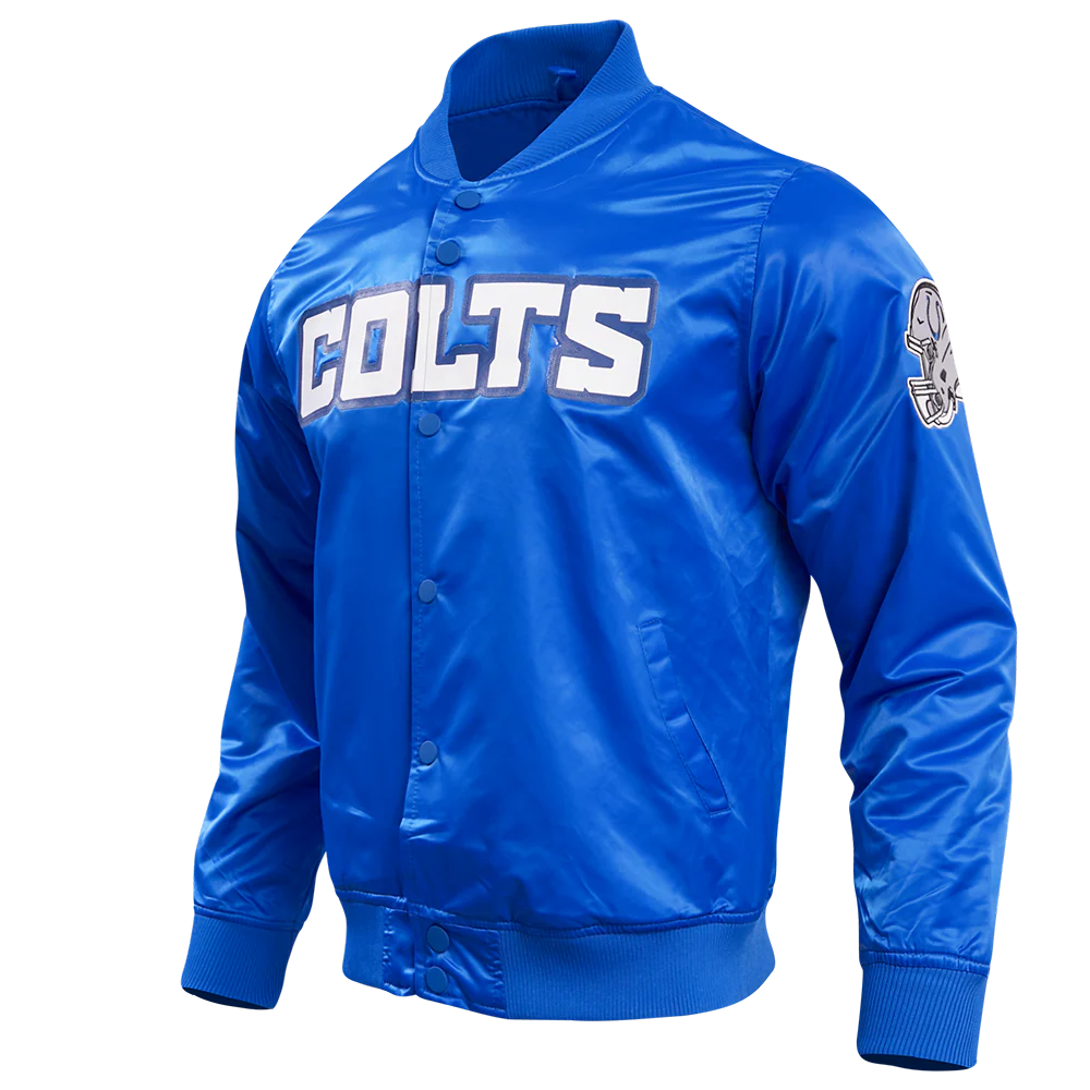 NFL INDIANAPULLOVERLIS COLTS BIG LOGO MEN'S SATIN JACKET (ROYAL BLUE) - Image 10