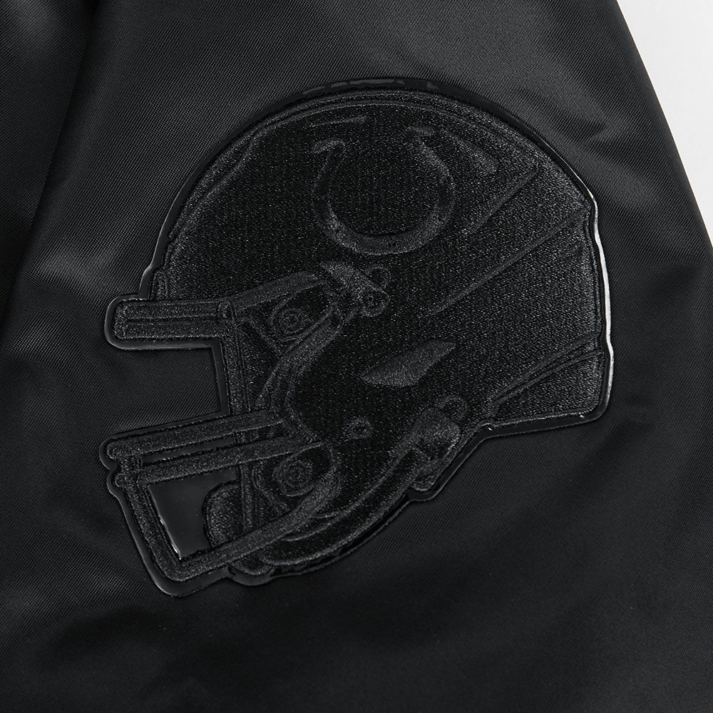 NFL INDIANAPOLIS COLTS TRIPLE BLACK SATIN JACKET (TRIPLE BLACK) - Image 6