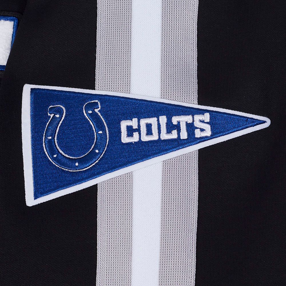 NFL INDIANAPOLIS COLTS PRO GAME DAY MEN'S DBL KNIT JACKET (BLACK/SILVER/WHITE) - Image 5